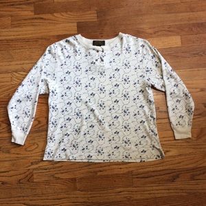 Vintage Eddie Bauer Flower Print Thermal